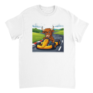 Scottish Highland Cow Go-Kart T-Shirt